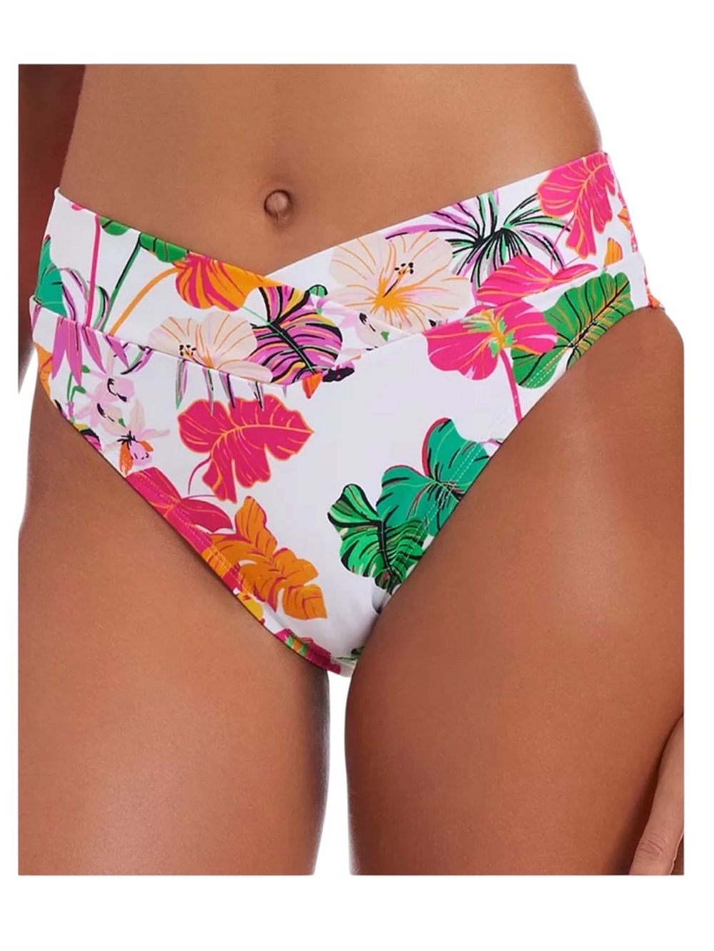 Bar III Bikini Bottom NWOT Bermuda Babe Tropical Floral Swim Bottom Size Medium